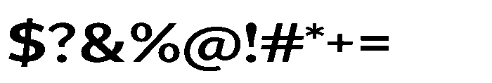 Univra Bold Expanded Font OTHER CHARS