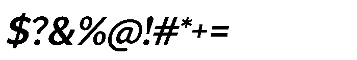 Univra Bold Slanted Font OTHER CHARS