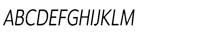 Univra Condensed Slanted Font UPPERCASE