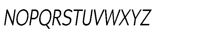 Univra Condensed Slanted Font UPPERCASE