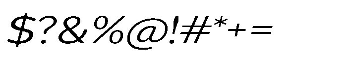 Univra Expanded Slanted Font OTHER CHARS