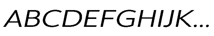Univra Expanded Slanted Font UPPERCASE