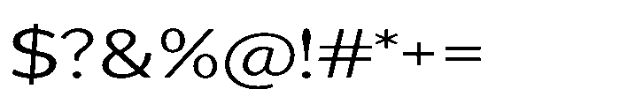 Univra Expanded Font OTHER CHARS
