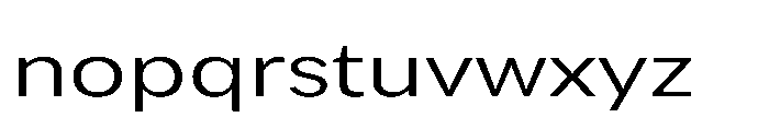 Univra Expanded Font LOWERCASE