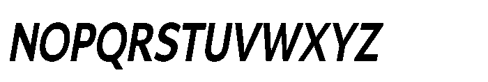 Univra Extra Bold Condensed Slanted Font UPPERCASE