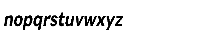 Univra Extra Bold Condensed Slanted Font LOWERCASE