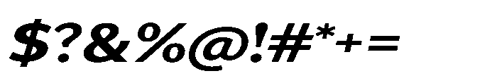 Univra Extra Bold Expanded Slanted Font OTHER CHARS