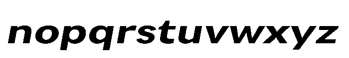 Univra Extra Bold Expanded Slanted Font LOWERCASE