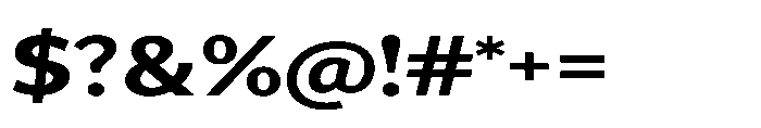 Univra Extra Bold Expanded Font OTHER CHARS