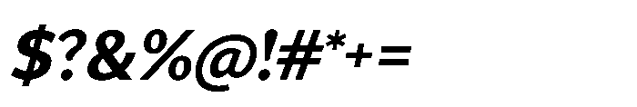 Univra Extra Bold Slanted Font OTHER CHARS