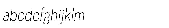 Univra Extra Light Condensed Slanted FONT