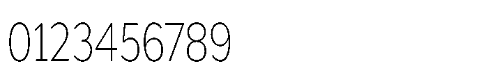 Univra Extra Light Condensed Font OTHER CHARS