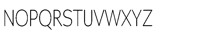 Univra Extra Light Condensed Font UPPERCASE