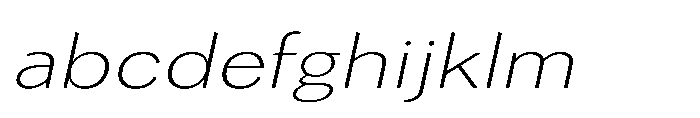 Univra Extra Light Expanded Slanted FONT