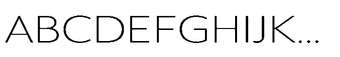 Univra Extra Light Expanded Font UPPERCASE