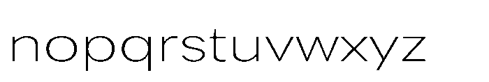 Univra Extra Light Expanded Font LOWERCASE