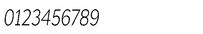 Univra Light Condensed Slanted Font OTHER CHARS