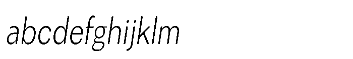 Univra Light Condensed Slanted FONT