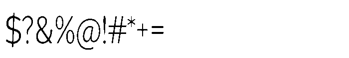 Univra Light Condensed Font OTHER CHARS