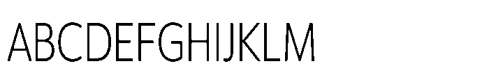 Univra Light Condensed Font UPPERCASE