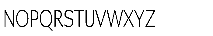 Univra Light Condensed Font UPPERCASE