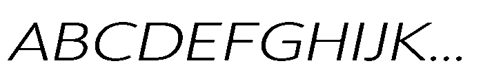 Univra Light Expanded Slanted Font UPPERCASE