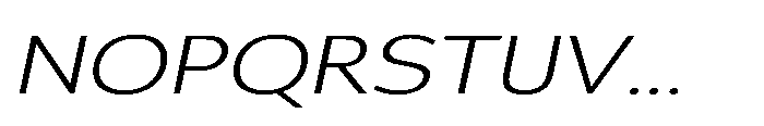 Univra Light Expanded Slanted Font UPPERCASE