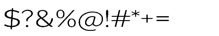 Univra Light Expanded Font OTHER CHARS