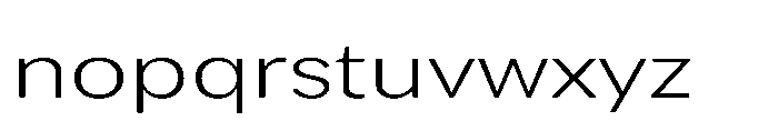 Univra Light Expanded Font LOWERCASE