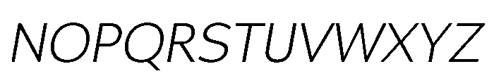 Univra Light Slanted Font UPPERCASE