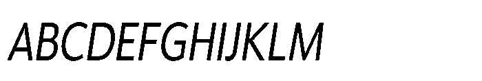 Univra Medium Condensed Slanted Font UPPERCASE