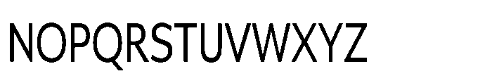 Univra Medium Condensed Font UPPERCASE