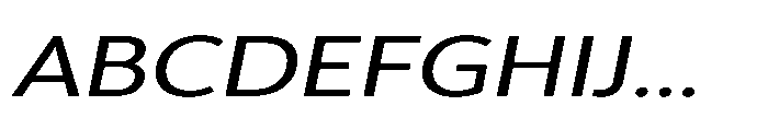 Univra Medium Expanded Slanted Font UPPERCASE