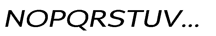 Univra Medium Expanded Slanted Font UPPERCASE