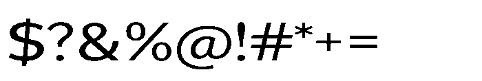 Univra Medium Expanded Font OTHER CHARS