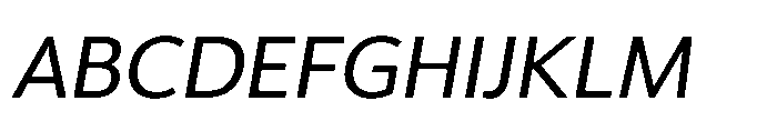 Univra Medium Slanted Font UPPERCASE