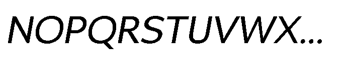 Univra Medium Slanted Font UPPERCASE