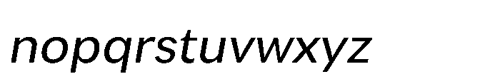 Univra Medium Slanted Font LOWERCASE