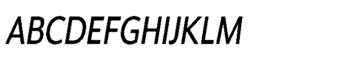 Univra Semi Bold Condensed Slanted Font UPPERCASE