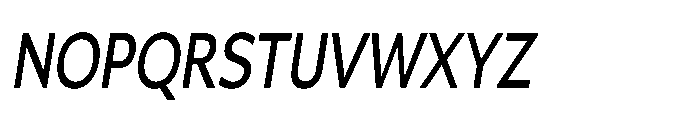 Univra Semi Bold Condensed Slanted Font UPPERCASE
