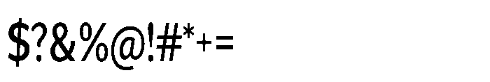 Univra Semi Bold Condensed Font OTHER CHARS
