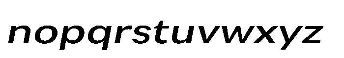 Univra Semi Bold Expanded Slanted Font LOWERCASE
