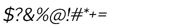 Univra Slanted Font OTHER CHARS