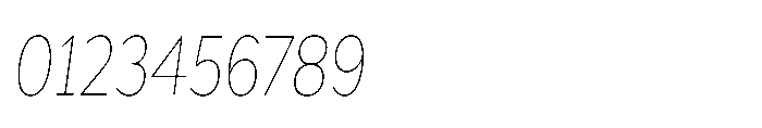 Univra Thin Condensed Slanted Font OTHER CHARS