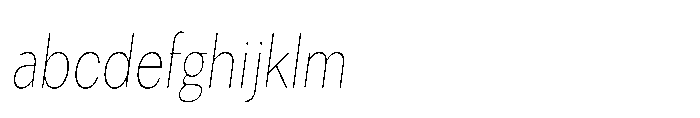 Univra Thin Condensed Slanted FONT