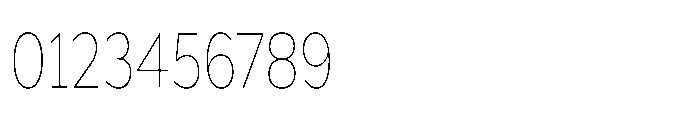 Univra Thin Condensed Font OTHER CHARS