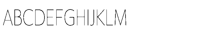 Univra Thin Condensed Font UPPERCASE
