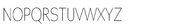 Univra Thin Condensed Font UPPERCASE
