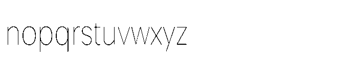 Univra Thin Condensed Font LOWERCASE