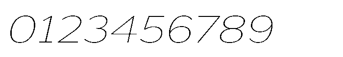 Univra Thin Expanded Slanted Font OTHER CHARS